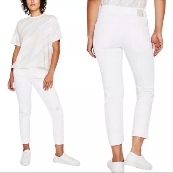 Ag-Ed Denim - Ag Denim Ex Boyfriend Slouchy Slim Jeans White Women’s NWT Size 31